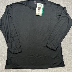 Vintage Deadstock 90s Patagonia Capilene Base Layer Sz XL Black 1996 Made In USA